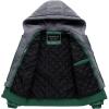 imageCREATMO US Mens Faux Leather Jacket Motorcycle Jacket Waterproof Windproof PU Moto Vintage Bomber Hoodie with Removable HoodDark Green