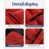 imageCREATMO US Mens Puffer Jacket Waterproof Winter Parka jacket Warm Thicken Ski CoatRed