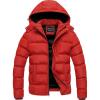 imageCREATMO US Mens Puffer Jacket Waterproof Winter Parka jacket Warm Thicken Ski CoatRed