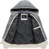 imageBoys Faux Leather Jacket Windproof Warm Winter Coat Kids Bomber Outerwear Waterproof PU Motorcycle JacketWhite