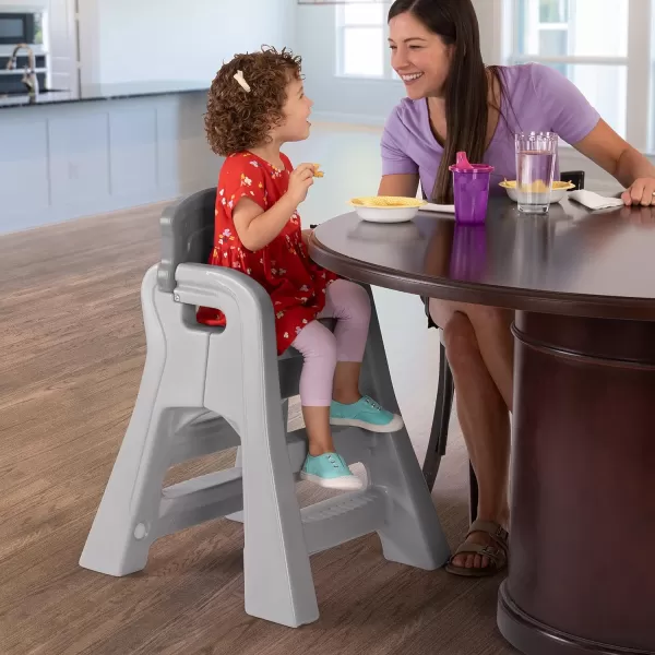 Simplay3 Big Kids Booster Seat Lightweight Toddler Booster Chair for Dining Table and Kitchen Toddler Kitchen Helper Made in USA GraySimplay3 Big Kids Booster Seat Lightweight Toddler Booster Chair for Dining Table and Kitchen Toddler Kitchen Helper Made in USA Gray