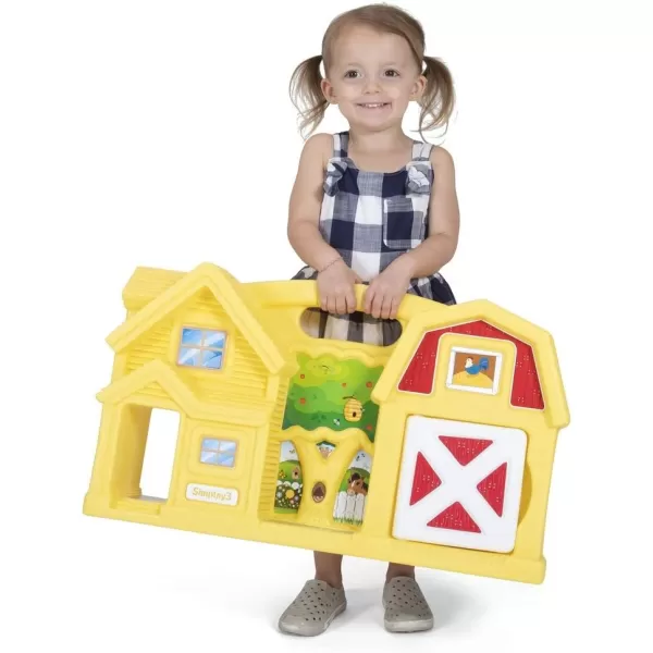 Simplay3 Carry amp Go Farm Portable Durable Toy Farm House and Barn with 4 Rooms and Pasture for Boys and Girls 18 Months to 6 Years 251 L x 144 H x 66 W  Yellow Made in USAYellow Farm