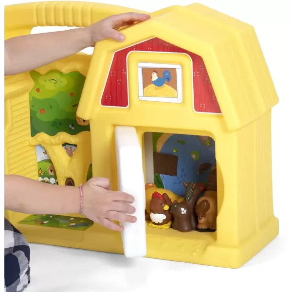 Simplay3 Carry amp Go Farm Portable Durable Toy Farm House and Barn with 4 Rooms and Pasture for Boys and Girls 18 Months to 6 Years 251 L x 144 H x 66 W  Yellow Made in USAYellow Farm