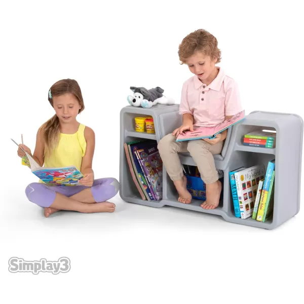 Simplay3 Cozy Cubby Book Nook  Kids Bookshelf and Storage with Builtin Reading Seat Fully Assembled Made in USASimplay3 Cozy Cubby Book Nook  Kids Bookshelf and Storage with Builtin Reading Seat Fully Assembled Made in USA