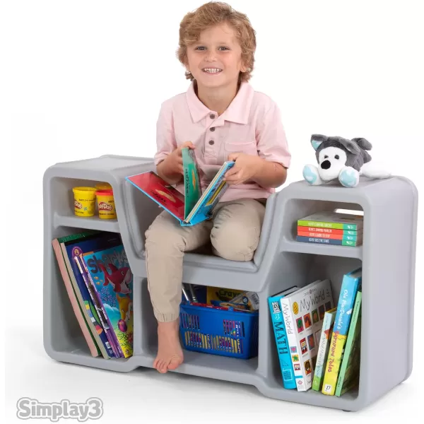 Simplay3 Cozy Cubby Book Nook  Kids Bookshelf and Storage with Builtin Reading Seat Fully Assembled Made in USASimplay3 Cozy Cubby Book Nook  Kids Bookshelf and Storage with Builtin Reading Seat Fully Assembled Made in USA