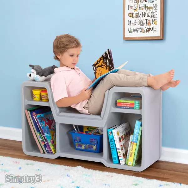 Simplay3 Cozy Cubby Book Nook  Kids Bookshelf and Storage with Builtin Reading Seat Fully Assembled Made in USASimplay3 Cozy Cubby Book Nook  Kids Bookshelf and Storage with Builtin Reading Seat Fully Assembled Made in USA