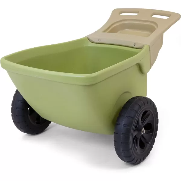 Simplay3 Easy Haul Wheelbarrow with Garden Tool Storage Tray Durable HeavyDuty Plastic Wheelbarrow with Large Easy Turn Wheels  Green Made in USASimplay3 Easy Haul Wheelbarrow with Garden Tool Storage Tray Durable HeavyDuty Plastic Wheelbarrow with Large Easy Turn Wheels  Green Made in USA