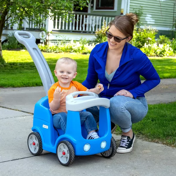 Simplay3 Roll and Stroll Quiet RideOn Toddler Toy Push Car with Seatbelt for Toddlers Ages 154 yrs BlueBlue