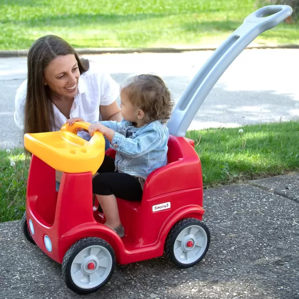 Simplay3 Roll and Stroll Quiet RideOn Toddler Toy Push Car with Seatbelt for Toddlers Ages 154 yrs BlueRed