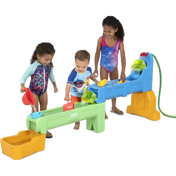 Simplay3 Rushing River Falls MultiLevel Outdoor Water Play Table Expandable Splash Table for Toddlers and Kids Ages 15 to 6  Includes 9 Accessories Made in USASimplay3 Rushing River Falls MultiLevel Outdoor Water Play Table Expandable Splash Table for Toddlers and Kids Ages 15 to 6  Includes 9 Accessories Made in USA