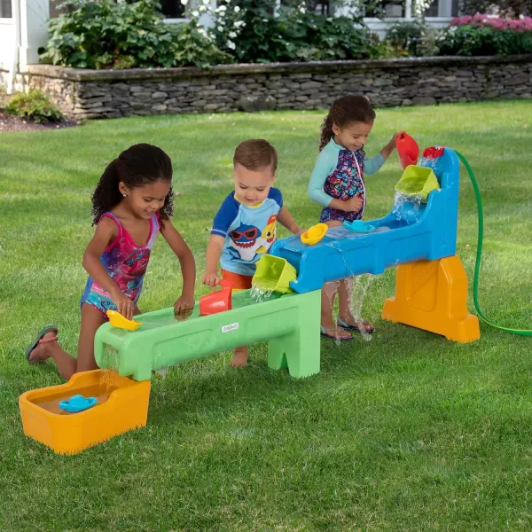 Simplay3 Rushing River Falls MultiLevel Outdoor Water Play Table Expandable Splash Table for Toddlers and Kids Ages 15 to 6  Includes 9 Accessories Made in USASimplay3 Rushing River Falls MultiLevel Outdoor Water Play Table Expandable Splash Table for Toddlers and Kids Ages 15 to 6  Includes 9 Accessories Made in USA