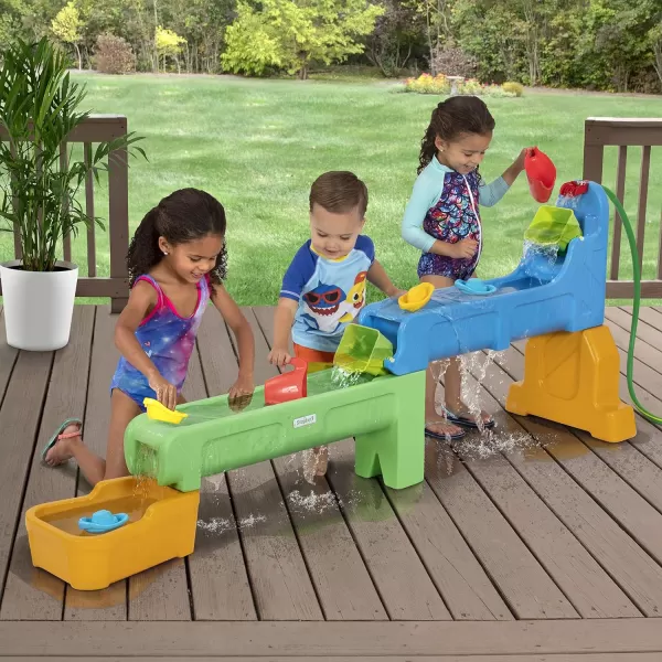 Simplay3 Rushing River Falls MultiLevel Outdoor Water Play Table Expandable Splash Table for Toddlers and Kids Ages 15 to 6  Includes 9 Accessories Made in USASimplay3 Rushing River Falls MultiLevel Outdoor Water Play Table Expandable Splash Table for Toddlers and Kids Ages 15 to 6  Includes 9 Accessories Made in USA