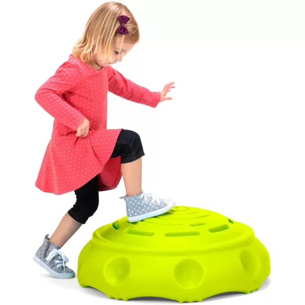 Simplay3 Two Sided Rock Around Wobble Disk and Climbing Dome for Toddlers and Kids  Rocking and Climbing  IndoorOutdoor  Green Made in USAGreen