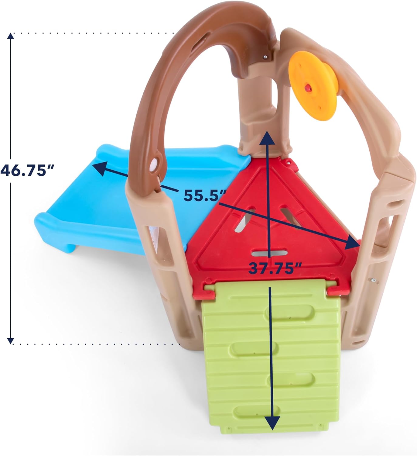 Simplay3 Sunny Day Indoor or Outdoor Cottage Picnic Playhouse for Toddlers and Young Children with Kitchenette and Picnic TableActivity Climber