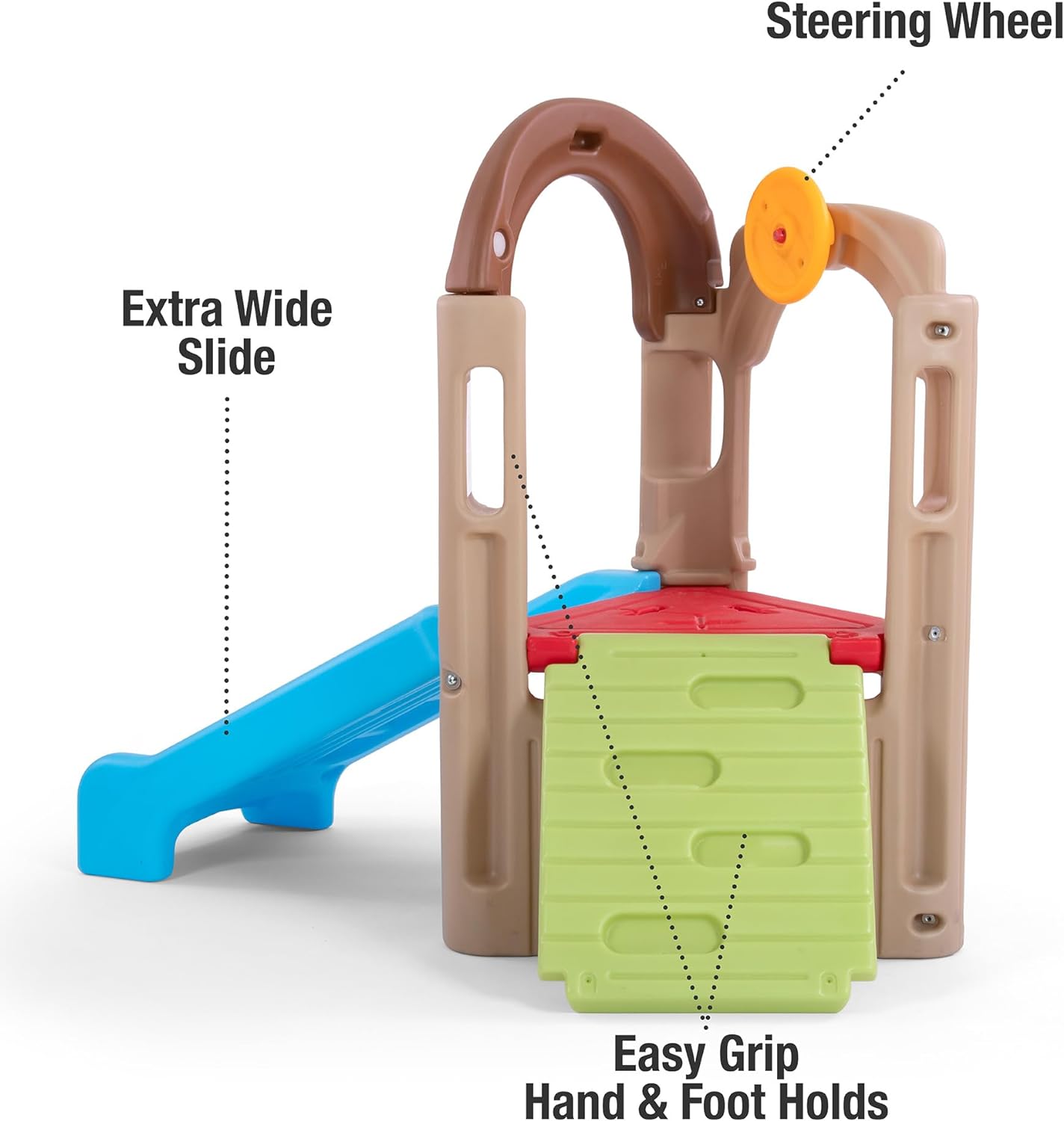 Simplay3 Sunny Day Indoor or Outdoor Cottage Picnic Playhouse for Toddlers and Young Children with Kitchenette and Picnic TableActivity Climber