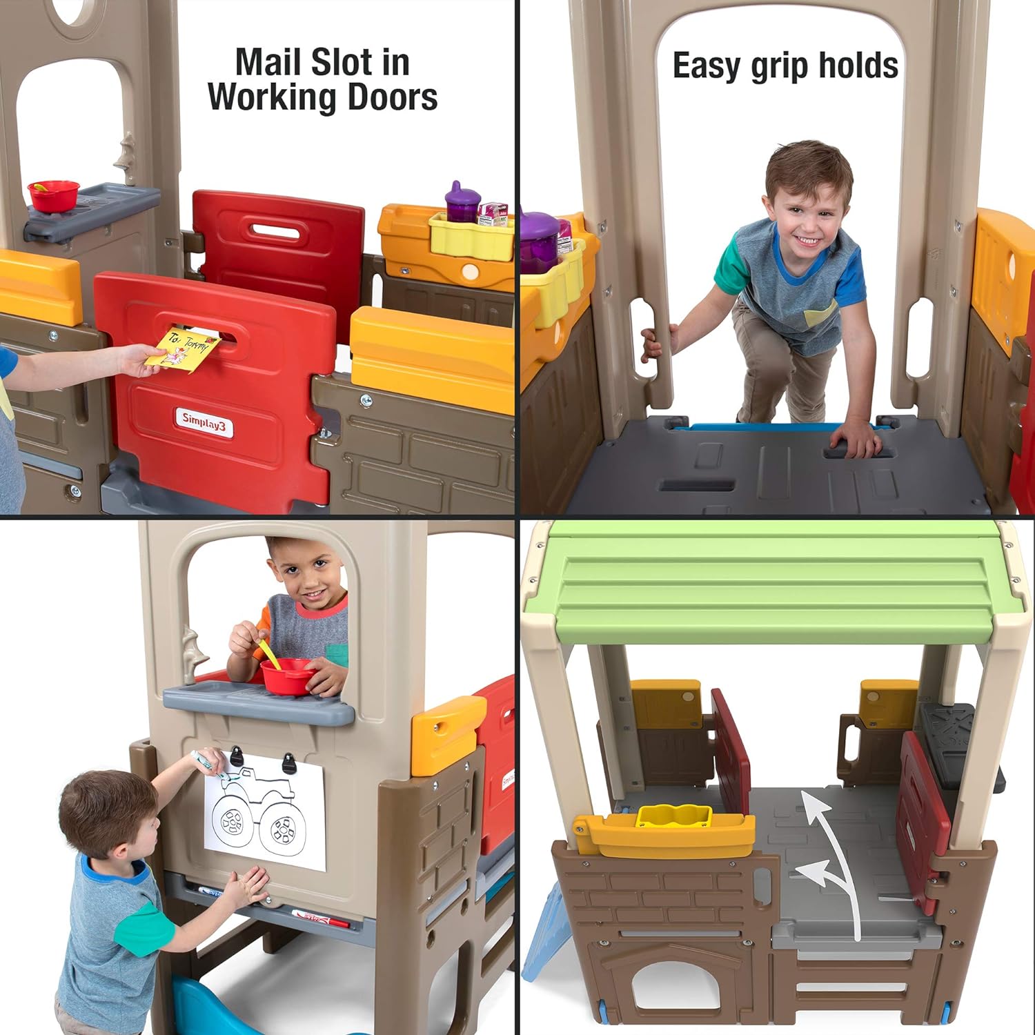 Simplay3 Sunny Day Indoor or Outdoor Cottage Picnic Playhouse for Toddlers and Young Children with Kitchenette and Picnic TableDiscovery Playhouse