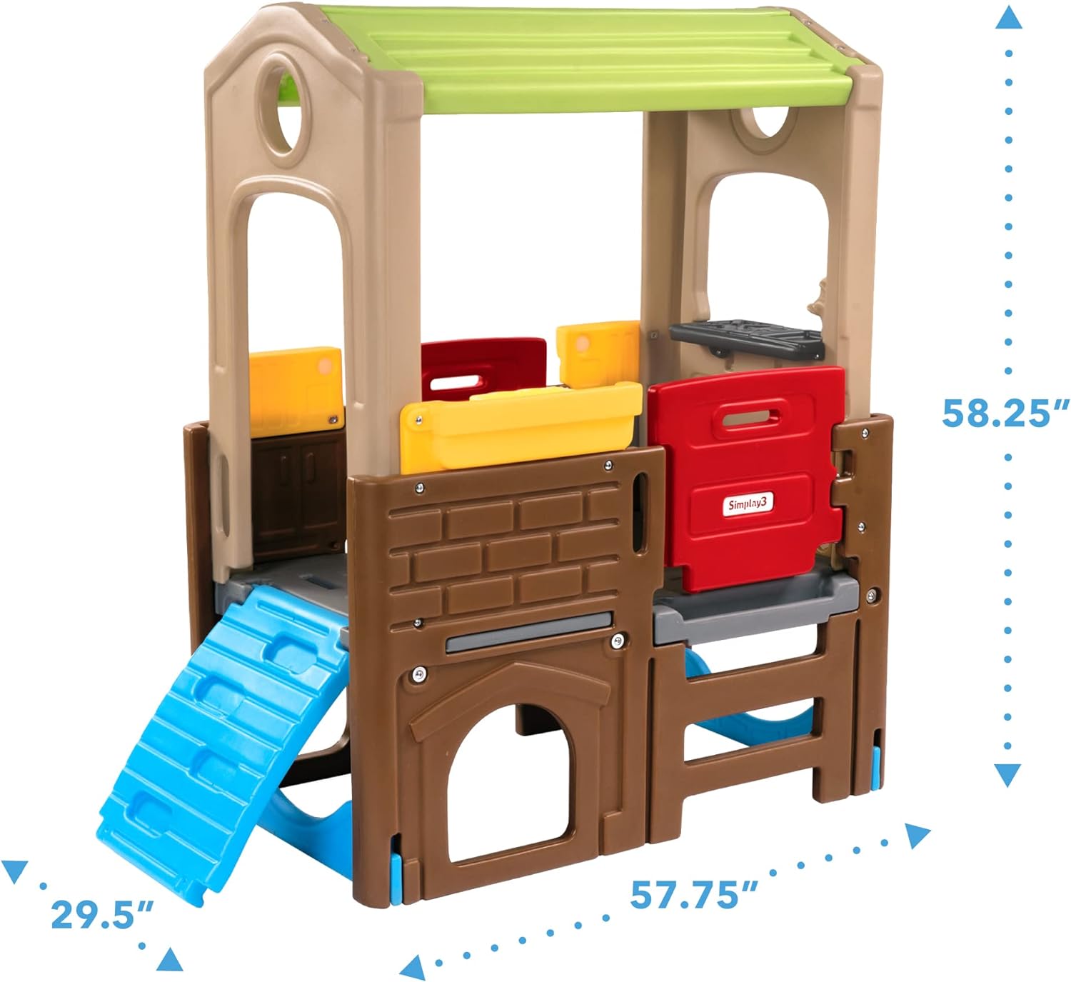Simplay3 Sunny Day Indoor or Outdoor Cottage Picnic Playhouse for Toddlers and Young Children with Kitchenette and Picnic TableDiscovery Playhouse