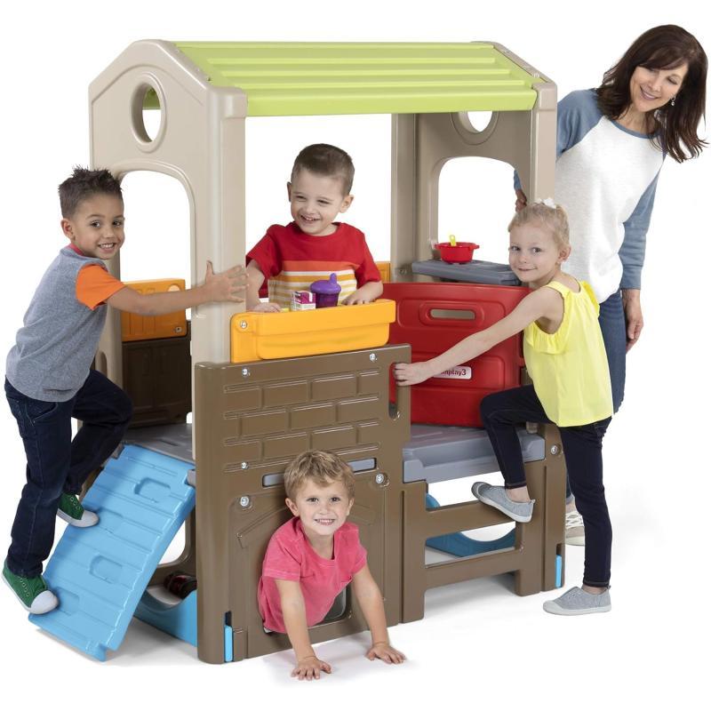 Simplay3 Sunny Day Indoor or Outdoor Cottage Picnic Playhouse for Toddlers and Young Children with Kitchenette and Picnic TableDiscovery Playhouse