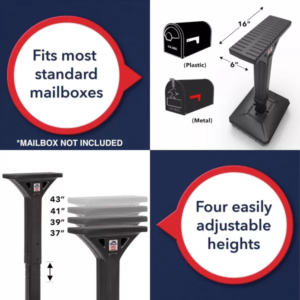 American Home DigFree Universal Mailbox Post for Standard Mailboxes  No Digging Needed Mailbox Post  BlackAmerican Home DigFree Universal Mailbox Post for Standard Mailboxes  No Digging Needed Mailbox Post  Black