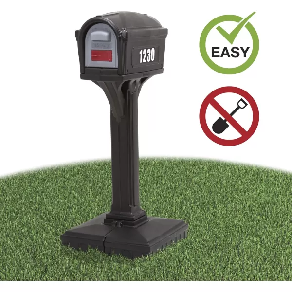 DigFree Easy Up Home Mailbox GraystoneBlack Made in The USAClassic Black