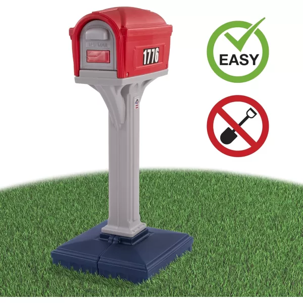 DigFree Easy Up Home Mailbox GraystoneBlack Made in The USAClassic Red White Blue Gray