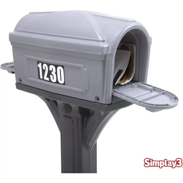 DigFree Easy Up Home Mailbox GraystoneBlack Made in The USAClassic Steel GrayCharcoal