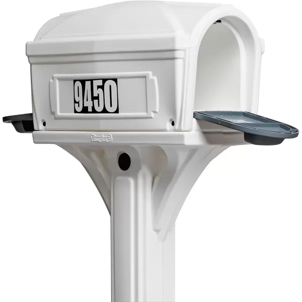 DigFree Easy Up Home Mailbox GraystoneBlack Made in The USAClassic White