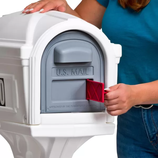 DigFree Easy Up Home Mailbox GraystoneBlack Made in The USAClassic White