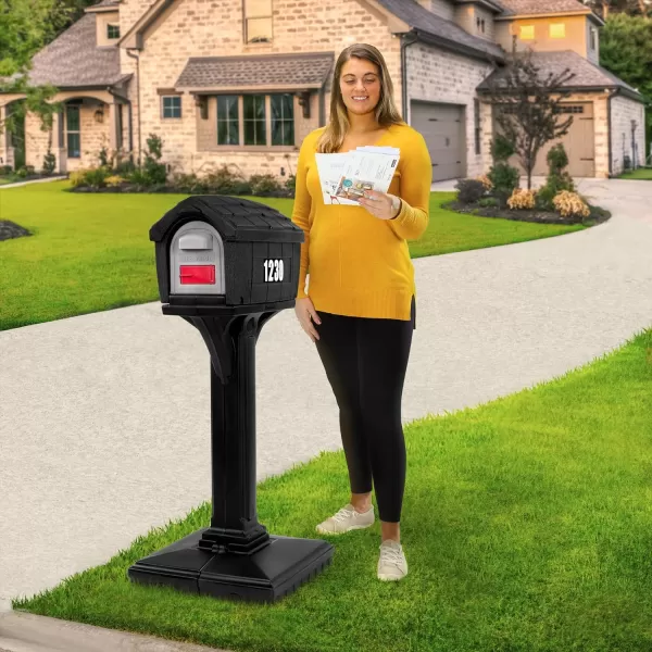 DigFree Easy Up Home Mailbox GraystoneBlack Made in The USAHome Black