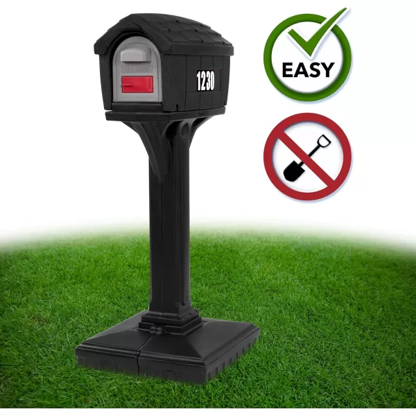 DigFree Easy Up Home Mailbox GraystoneBlack Made in The USAHome Black