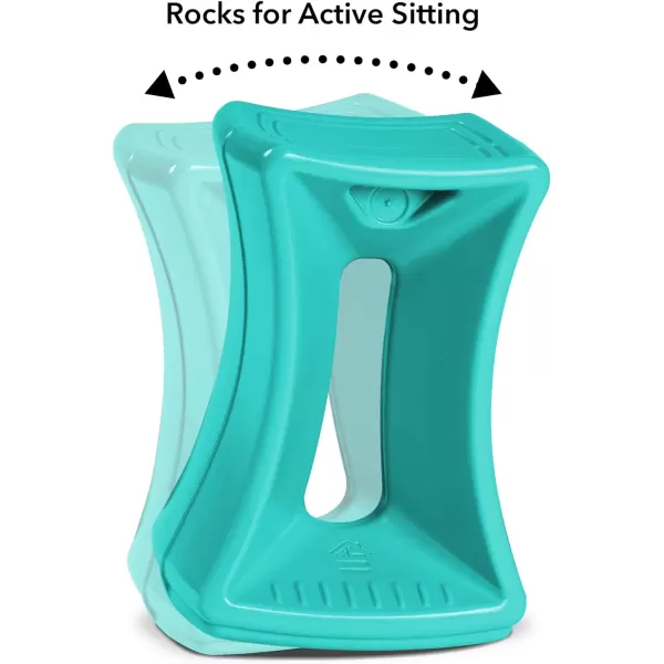 Simplay3 American Home Live Fit Active Balance Chair 17 Stool for Adults and Teens Ergonomic Office Desk Chair with Rock Wobble Tilt Motion for Learning Work and Study Union Blue20 Aqua