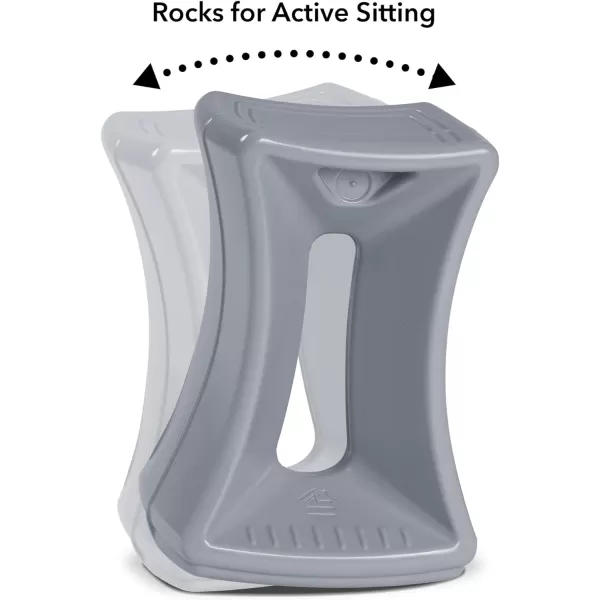 Simplay3 American Home Live Fit Active Balance Chair 17 Stool for Adults and Teens Ergonomic Office Desk Chair with Rock Wobble Tilt Motion for Learning Work and Study Union Blue20 Steel Grey