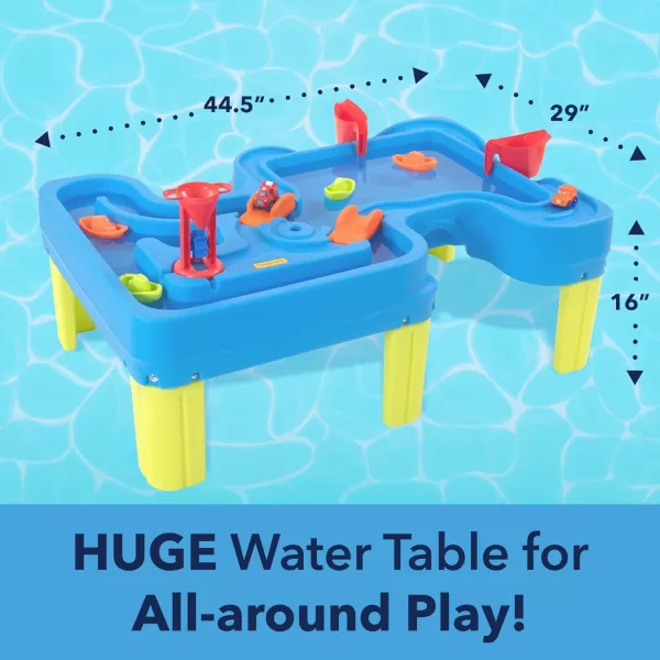 Simplay3 Big River and Roads Water Play Table Outdoor Activity Table with Track Toys for Toddlers and Kids 9 Accessories Included Made in USASimplay3 Big River and Roads Water Play Table Outdoor Activity Table with Track Toys for Toddlers and Kids 9 Accessories Included Made in USA