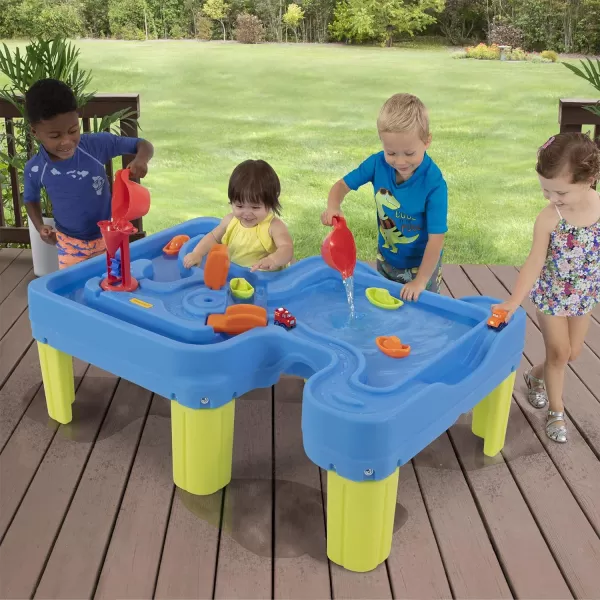 Simplay3 Big River and Roads Water Play Table Outdoor Activity Table with Track Toys for Toddlers and Kids 9 Accessories Included Made in USASimplay3 Big River and Roads Water Play Table Outdoor Activity Table with Track Toys for Toddlers and Kids 9 Accessories Included Made in USA