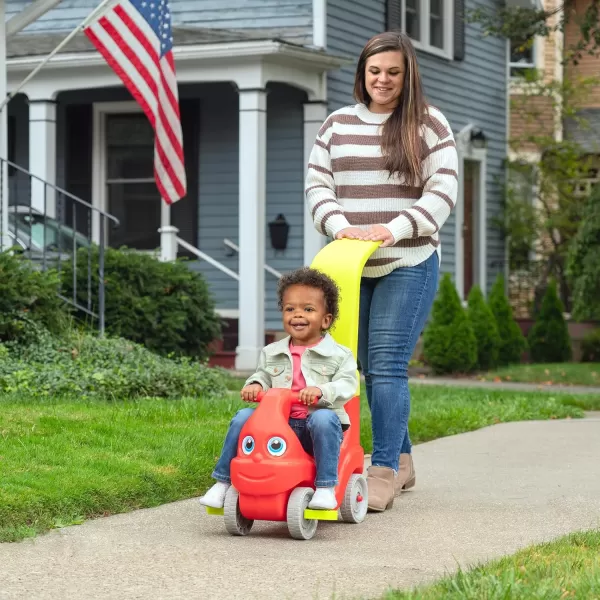 Simplay3 ConvertaCoupe Push Along Riding Car for Toddlers and Kids Ages 25 Years Red and Lime Yellow Parent Push Car Converts to Toddler RideOn CarSimplay3 ConvertaCoupe Push Along Riding Car for Toddlers and Kids Ages 25 Years Red and Lime Yellow Parent Push Car Converts to Toddler RideOn Car