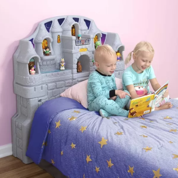 Simplay3 Imagination Castle Headboard Twin Size Plastic Castle Bed headboard for Toddlers Kids and Girls with Princess Toy Play Storage Area Gray amp Pink Made in USASimplay3 Imagination Castle Headboard Twin Size Plastic Castle Bed headboard for Toddlers Kids and Girls with Princess Toy Play Storage Area Gray amp Pink Made in USA