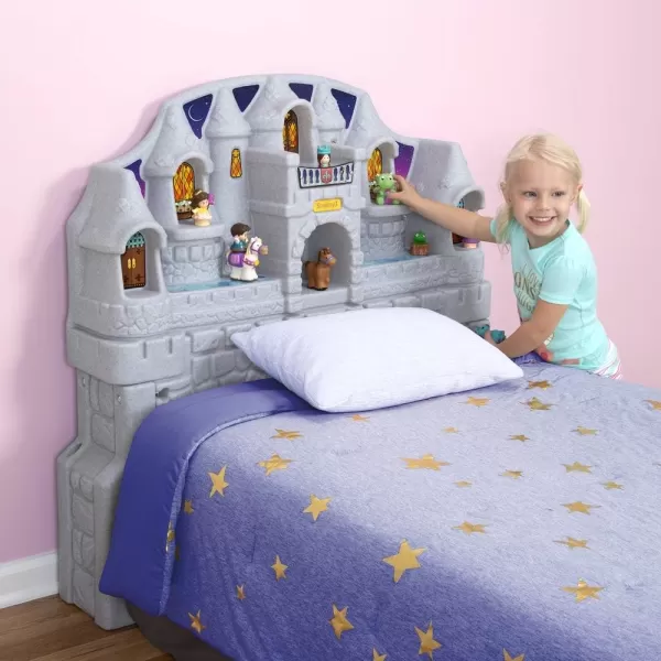 Simplay3 Imagination Castle Headboard Twin Size Plastic Castle Bed headboard for Toddlers Kids and Girls with Princess Toy Play Storage Area Gray amp Pink Made in USASimplay3 Imagination Castle Headboard Twin Size Plastic Castle Bed headboard for Toddlers Kids and Girls with Princess Toy Play Storage Area Gray amp Pink Made in USA