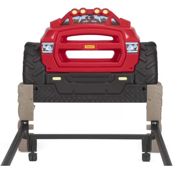 Simplay3 Monster Truck Headboard Twin Size Plastic Car Bed Headboard for Kids Toddlers and Boys with Toy Car Storage  Red Made in USASimplay3 Monster Truck Headboard Twin Size Plastic Car Bed Headboard for Kids Toddlers and Boys with Toy Car Storage  Red Made in USA