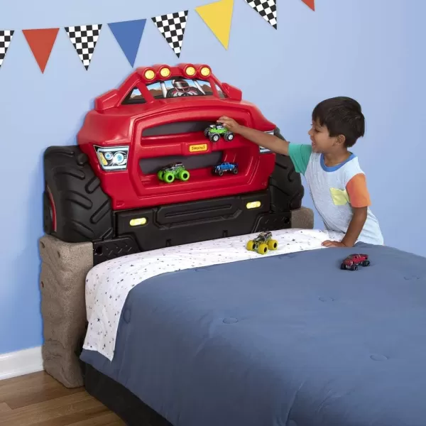 Simplay3 Monster Truck Headboard Twin Size Plastic Car Bed Headboard for Kids Toddlers and Boys with Toy Car Storage  Red Made in USASimplay3 Monster Truck Headboard Twin Size Plastic Car Bed Headboard for Kids Toddlers and Boys with Toy Car Storage  Red Made in USA