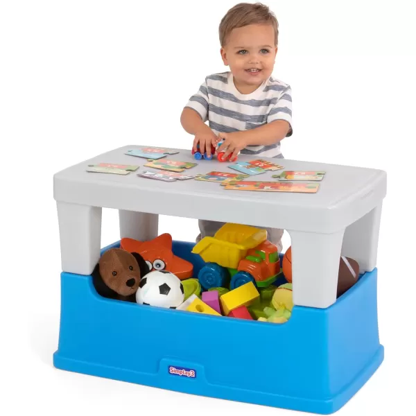 Simplay3 Play Around Toy Box Table  Multipurpose Kids Toy Box and Toddler Play Table for Toys Art Supplies Crafts  Durable Plastic Large Toy Box Made in USASimplay3 Play Around Toy Box Table  Multipurpose Kids Toy Box and Toddler Play Table for Toys Art Supplies Crafts  Durable Plastic Large Toy Box Made in USA