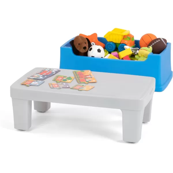 Simplay3 Play Around Toy Box Table  Multipurpose Kids Toy Box and Toddler Play Table for Toys Art Supplies Crafts  Durable Plastic Large Toy Box Made in USASimplay3 Play Around Toy Box Table  Multipurpose Kids Toy Box and Toddler Play Table for Toys Art Supplies Crafts  Durable Plastic Large Toy Box Made in USA