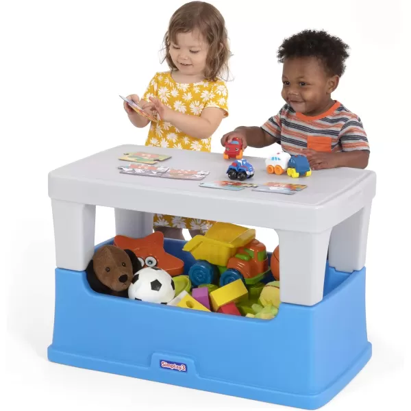 Simplay3 Play Around Toy Box Table  Multipurpose Kids Toy Box and Toddler Play Table for Toys Art Supplies Crafts  Durable Plastic Large Toy Box Made in USASimplay3 Play Around Toy Box Table  Multipurpose Kids Toy Box and Toddler Play Table for Toys Art Supplies Crafts  Durable Plastic Large Toy Box Made in USA