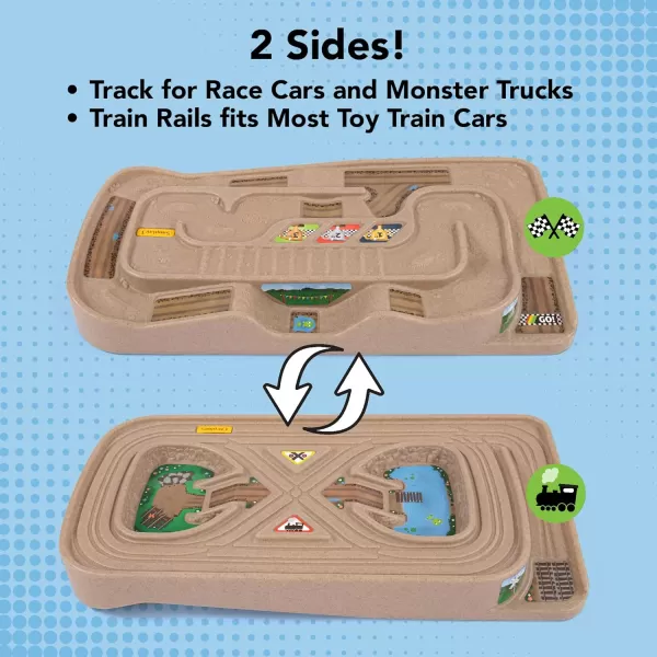 Simplay3 Portable Carry and Go Kids Race Track Toy Car Train Table 2Sided No Assembly for Children 3 4 5 6 7 Years Old Boys Girls Made in USASimplay3 Portable Carry and Go Kids Race Track Toy Car Train Table 2Sided No Assembly for Children 3 4 5 6 7 Years Old Boys Girls Made in USA