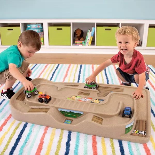 Simplay3 Portable Carry and Go Kids Race Track Toy Car Train Table 2Sided No Assembly for Children 3 4 5 6 7 Years Old Boys Girls Made in USASimplay3 Portable Carry and Go Kids Race Track Toy Car Train Table 2Sided No Assembly for Children 3 4 5 6 7 Years Old Boys Girls Made in USA