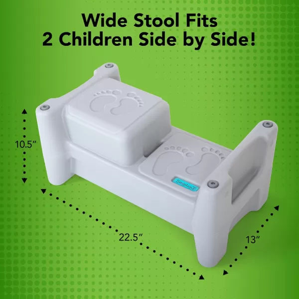 Simplay3 Sibling Step Stool Lightweight and NonSlip Step Stool for Kids MultiLevel Height GrayGray