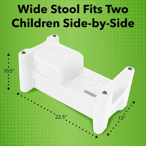 Simplay3 Sibling Step Stool Lightweight and NonSlip Step Stool for Kids MultiLevel Height GrayWhite