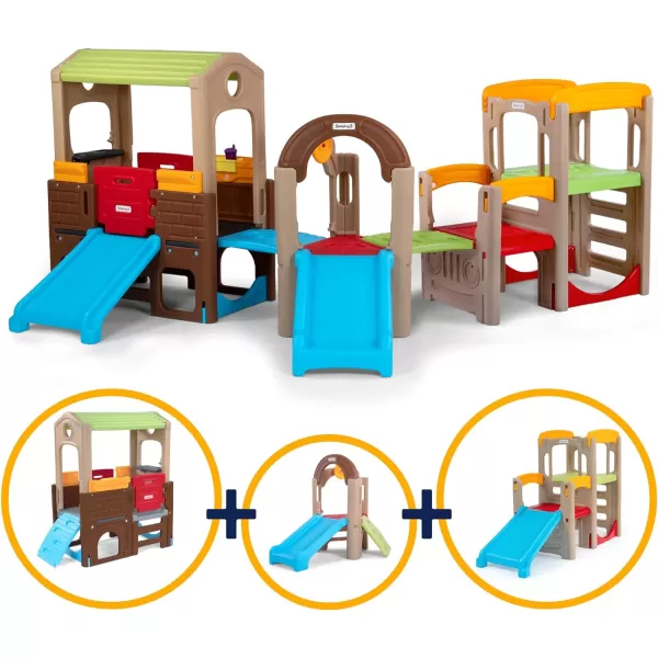 Simplay3 Sunny Day Indoor or Outdoor Cottage Picnic Playhouse for Toddlers and Young Children with Kitchenette and Picnic TableActivity Climber
