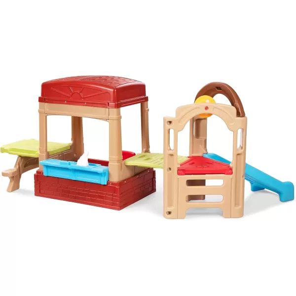Simplay3 Sunny Day Indoor or Outdoor Cottage Picnic Playhouse for Toddlers and Young Children with Kitchenette and Picnic TableMini Modular
