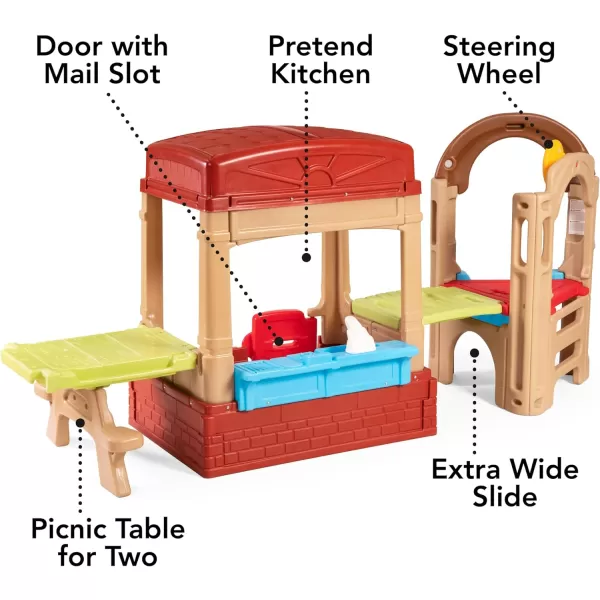 Simplay3 Sunny Day Indoor or Outdoor Cottage Picnic Playhouse for Toddlers and Young Children with Kitchenette and Picnic TableMini Modular