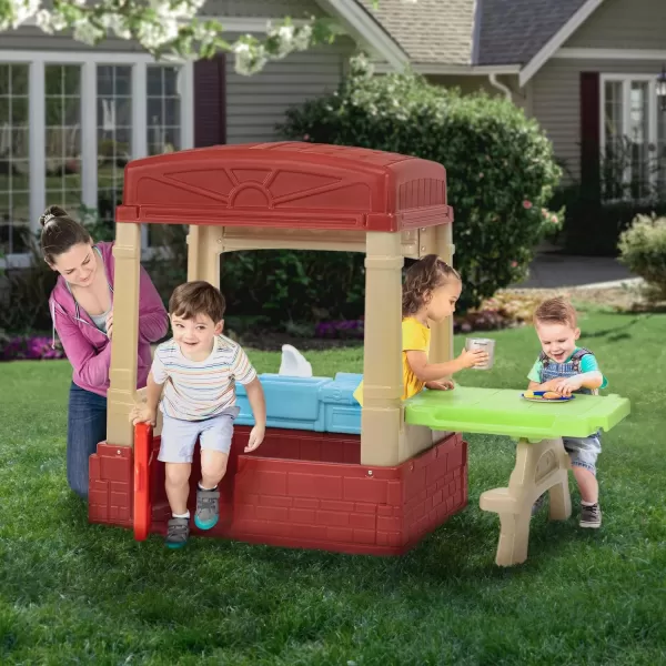 Simplay3 Sunny Day Indoor or Outdoor Cottage Picnic Playhouse for Toddlers and Young Children with Kitchenette and Picnic TablePicnic Playhouse